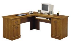 Bush L-Desk - a classic workstation - WC01711 - (Medium Superb Oak) 