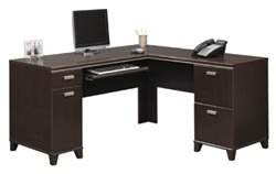 Bush L-Desk - the perfect workstation - WC21830 - (Mocha Cherry)