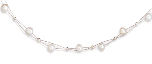 16'' 2 Strand with Cultured Freshwater Pearl Necklace