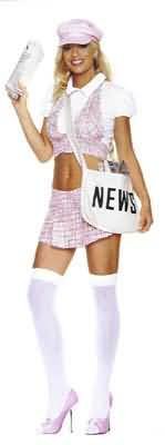 Sexy 5 Piece Newspaper Delivery Girl Costume - Fun and Sexy from Leg Avenue (Stockings not included)