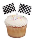 Checker Flag Cupcake Picks