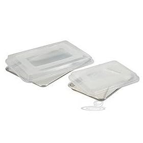 Nordic Ware 4-Piece Bakers Half and Quarter Sheet Combo Pack with Lids by Nordic Ware