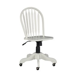 Cottage Desk Chair w/ Casters - Antique Ivory