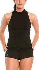 Speedo Women's Endurance Built In Bra Solid Hi Neck Tankini Swimsuit