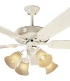 Craftmade 52  Unipack builders indoor fan with an Antique White motor, Antique White blades and light kit everything except the bulbs included<br />Other products by Craftmade 