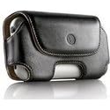 DLO Black Lambskin Leather Horizontal HipCase
