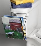 Toilet & Bath Magazine Holder - White by Spectrum