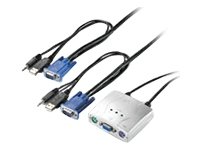 Elektronik und Foto: ACTEBIS VALUE Star KVMSwitch 2xUSB + Audio + Kabelgarnitur 1User - 2PCs