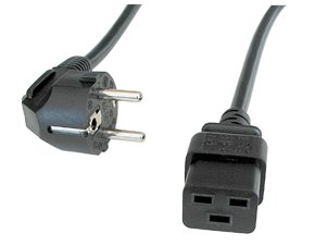 NoteBook: Netzkabel, Schuko - IEC 320 C19