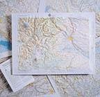 SciEd Landforms, Raised Relief Map Set