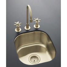Undertone Undercounter Entertainment Sink in Satin Bronze Finish, 13-3/4" x 15-3/8" - K-14300