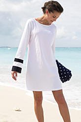 Women's Regular Cotton Jersey Balletneck Cover-up Dress