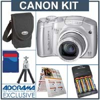 Canon Powershot SX100 IS Silver Camera Kit, with 2 GB SD Memory Card, Camera Bag, Table Top Tripod, EZ Digital Photography Guide, 4 AA Nickel Metal Hydride (NiMH) 2900 mAH Rechargeable Batteries with 4-Hour AA & AAA Quick Charger, 110/220 volt.
