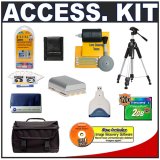 Accessory Kit for Canon Rebel XT & XTi Digital SLR Camera with Transcend 2GB 120X CompactFlash (CF) Card + Spare NB-2LH Battery for Canon + High Speed USB 2.0 CompactFlash (CF) Card Reader + Deluxe Photo/Video 57" Tripod + Deluxe SLR System Camera Bag/Case