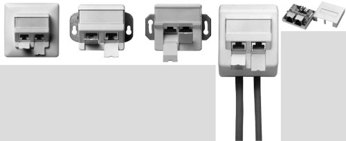 Verst&auml;rker und Receiver: VarioFit Anschlussdose Klasse E (250 MHz), 2xRJ45, Aufputz