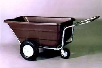 3rd Wheel Dump Cart 11.5 cu. ft. 20" Flat-Proof Spoke Wheels (Black Tub)