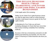 The Online Business Setup, Cheap Marketing, Inner Game for Pool Lights Businesses