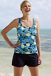 Women's 16W-26W Poppy Floral Sport Tankini