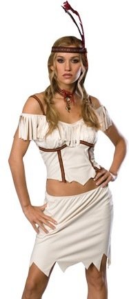 Sexy Adult Womens Halloween Costume Pocahontas Indian Girl Skirt Set Off the Shoulder Fringe Outfit