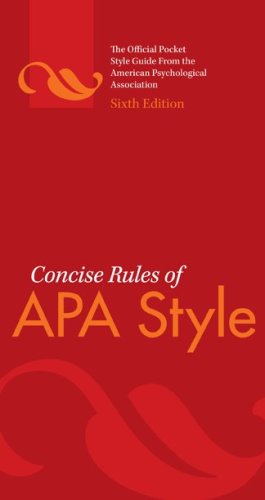 Concise Rules of APA Style (APA, Concise Rules of APA Style) (Paperback)