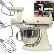 NEW 5 Quart Professional Stand White Kitchen Mixer 325W by Pit Bull