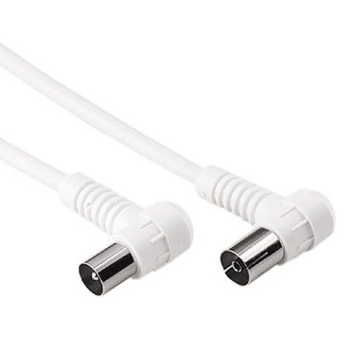 Heimkinosysteme: Hama Antennen-Kabel Koax-Stecker (Winkel) - Koax-Kupplung (Winkel), 3 m