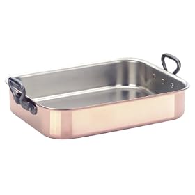 Mauviel Cuprinox 2.5 mm 16-by-12-Inch Rectangular Roasting Pan with 8-1 2-Quart Capacity... by Mauviel