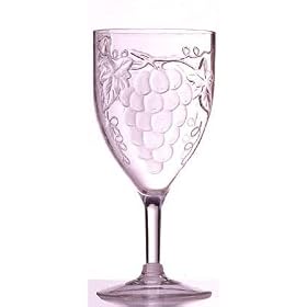 Jubilee 14 Ounce Acrylic Embossed Graped Goblet Set of 4 (A-514) by Jubilee