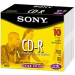 Festplatten: Sony CD-Q 80 10er Slim-Case 48x CD-Rohlinge