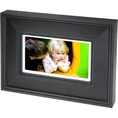 7 inch PhotoShare Digital Picture Viewer with Black Leather Frame
