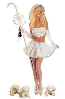 Sexy Surprise Him with this Little Bo-Peep Show Ruffled Mini Skirt Set - Oh My! Sexy Little Bo Peep Costume Lingerie