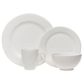 Waechtersbach Fun Factory 16-Piece Dinnerware Place Setting, Service for 4, White by Waechtersbach