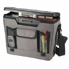 Mobile File Manager, 3-Pocket Front, Holds Hanging Files, 17 inch x7inch x12inch , Gray ELD25633