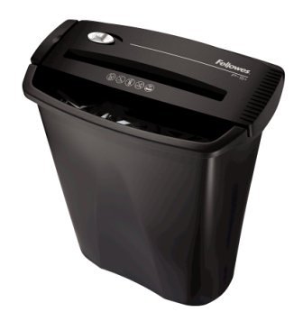 Festnetztelefone: Fellowes Streifenschnitt Aktenvernichter P5+ mit 12 Liter Papierkorb