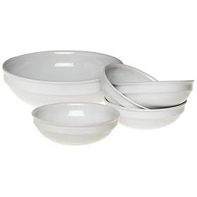 Emile Henry Couleurs 5-Piece Pasta Bowl Set, White by Emile Henry
