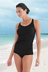 Women's Regular All Over Control Slender Solid Mock Tankini