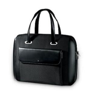 DVD Player: OI Design Laptop-Tasche UL611 woman, 14 Zoll, Nylon mit Ledergriffe in schwarz