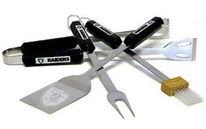 Oakland Raiders NFL BBQ Grill Utensil Set