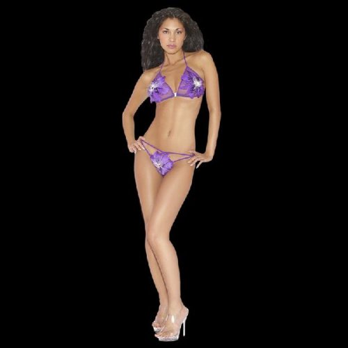 Electric Lingerie Feathered Set
