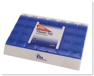 Vita Systems Vitamin Tray Weekly Medication Dispenser / Planner By Apex Healthcare 