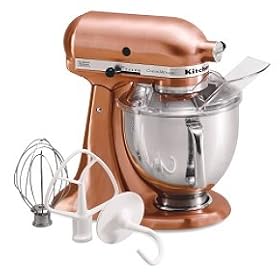 KitchenAid Custom Metallic Series Artisan 5 Qt. Stand Mixer - Satin Copper KSM152PSCP by KitchenAid