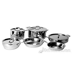 All-Clad Stainless 10 Piece Cookware Set with 8 in. and 10 in. Fry Pans by All-Clad