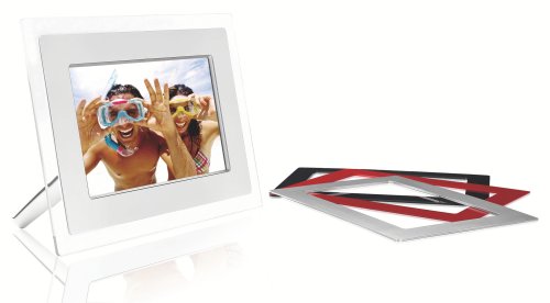 Philips 8-Inch Digital Picture Frame (Clear) w/3 Additional Colored Frames