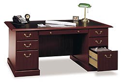 Bush Executive Desk - Saratoga - EX45672 - (Harvest Cherry)