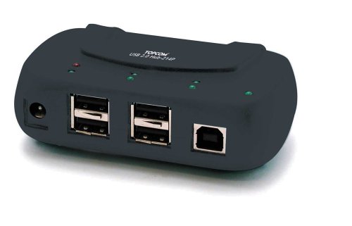 TV Ger&auml;te: Topcom USB-HUB 214P, 4 Port USB-Hub (USB 2.0) mit integrietem Netzteil