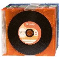 Computerzubeh&ouml;r: Xlayer CD-R 80 Vinyl-Look 10er Slim Case CD-Rohlinge
