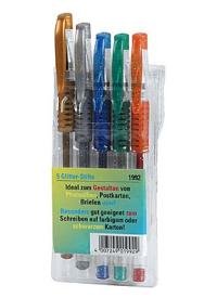 Handys ohne Vertrag: Glitter Gelstifte silber, gold, rot, blau, gr�n im Set