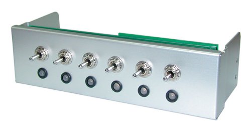 Lautsprecher: Lindy 12V - Controller, 6 Kan�le, f�r 5,25 Zoll Einbau, silber