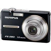 Olympus Stylus FE-280 8MP Digital Camera with Dual Image Stabilized 3x Optical Zoom (Silver)
