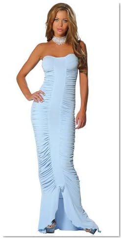 Long Sexy Tube Dress Blue